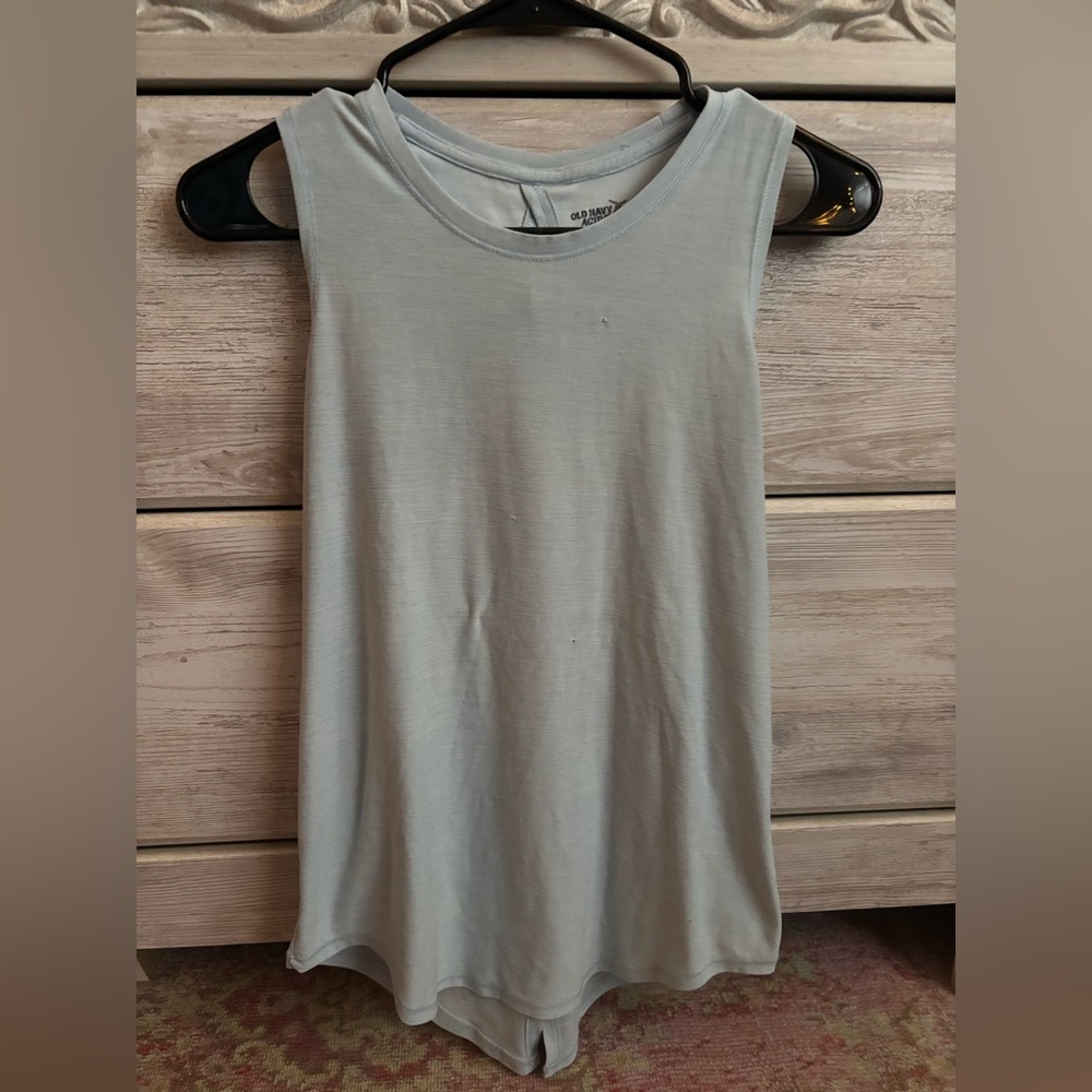 Light blue workout tank top